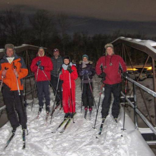 Family Moonlight Cross Country Ski