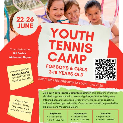 2026 Youth Tennis Camp at Glasgow