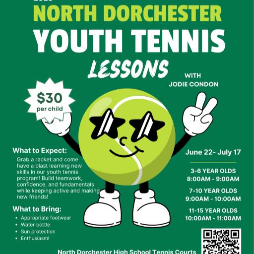 2026 North Dorchester Youth Tennis Lessons