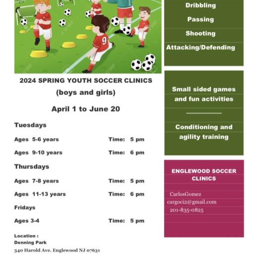 2024 Spring Youth Soccer Clinics