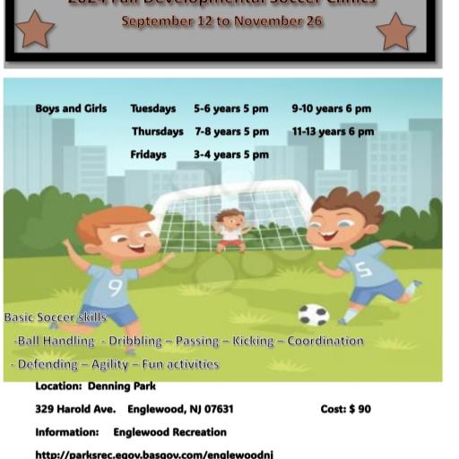 2024 ERD Fall Developmental Soccer Clinics