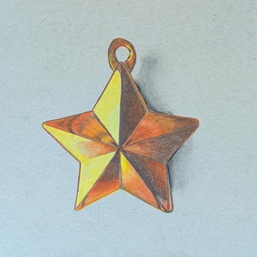 Blending with Colored Pencils: Star Ornament