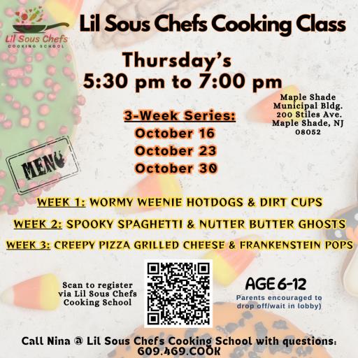 Lil Sous Chefs Cooking School (October 2025)