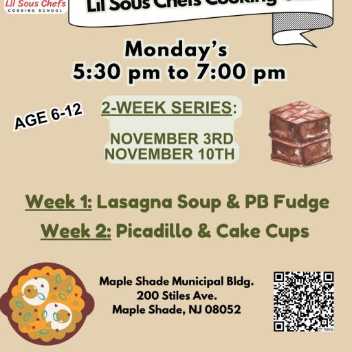 Lil Sous Chefs Cooking School (November 2025)