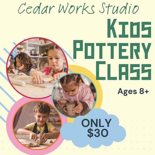 Cedar Works Studio Kids Pottery Class – Mar. 20 & Apr. 3