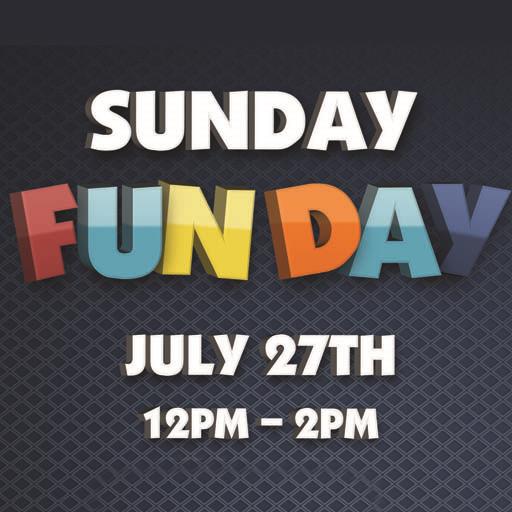 Sunday Fun Day at the Community Center – July 27th
