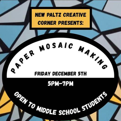 Creative Corner! Every Friday until December 5th