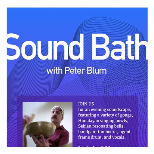 Sound Bath with Peter Blum - Saturday, Nov. 8 (FREE)