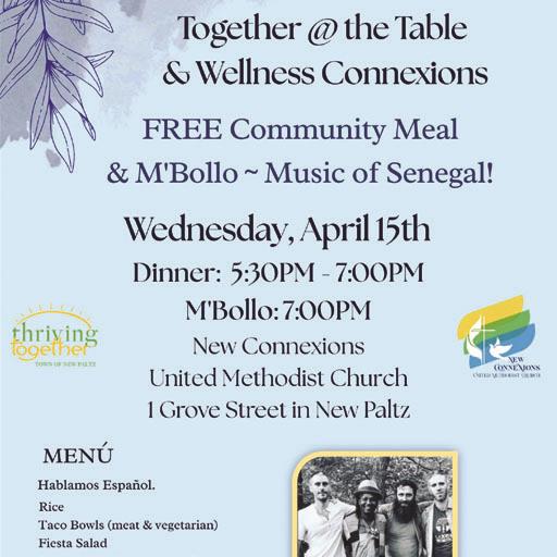 Community Dinner - Next one on April 15th, New Connexions Church