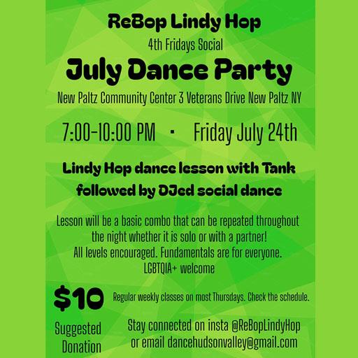 Lindy Hop Dance Party – July 24th