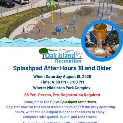 Splashpad after hours 18 and older