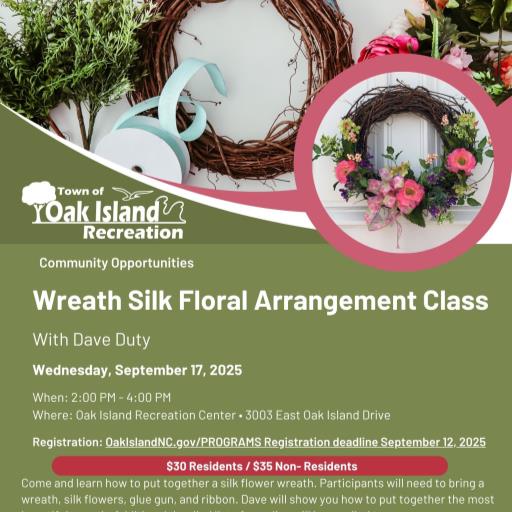 Wreath Silk Floral Arrangement Class