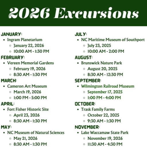 2026 Excursions