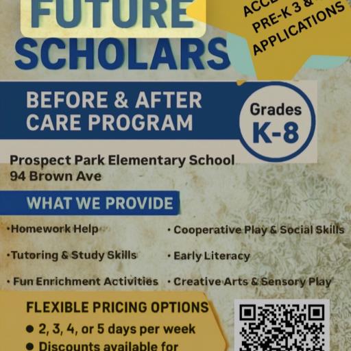 2025-2026 December Prospect Park Future Scholars Before Care and After Care Program