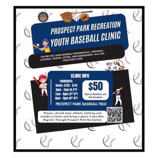 2026 Prospect Park Youth Baseball Clinic
